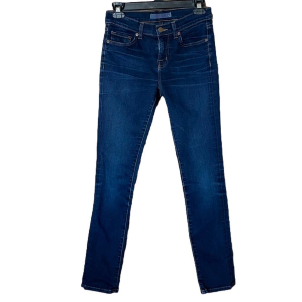 J Brand 811 Ignite Skinny Leg Jeans Mid Rise Dark Blue Denim SZ 26